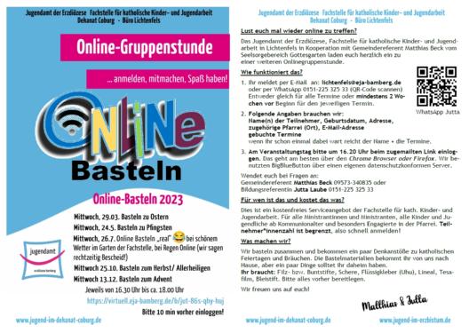 Flyer Online Basteln 2023