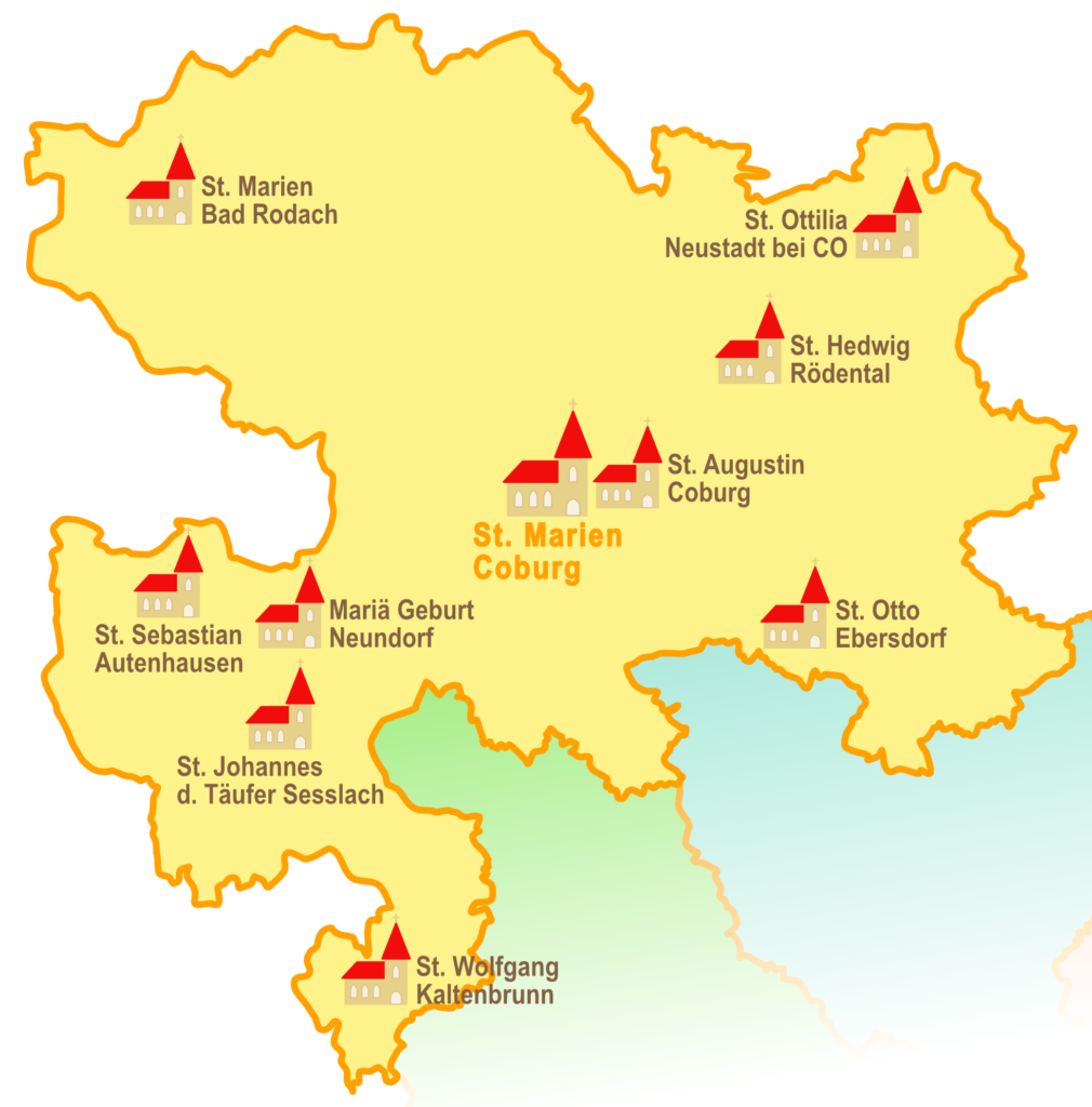 Karte Seelsorgebereich Coburg Stadt und Land